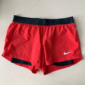 Nike running short with spandex liner - S